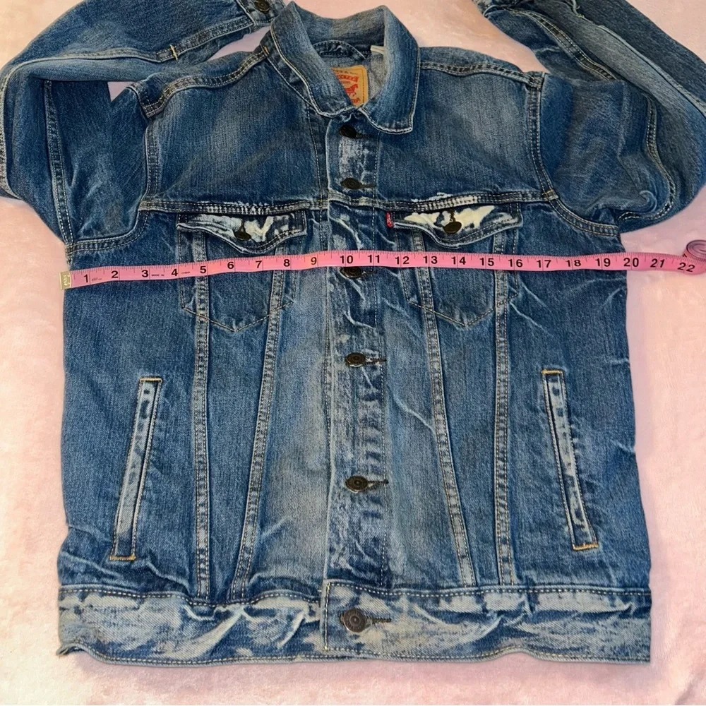 Levi’s Trucker denim jacket size S faded blue wash 100% cotton 72334 punk grunge - Picture 6 of 7